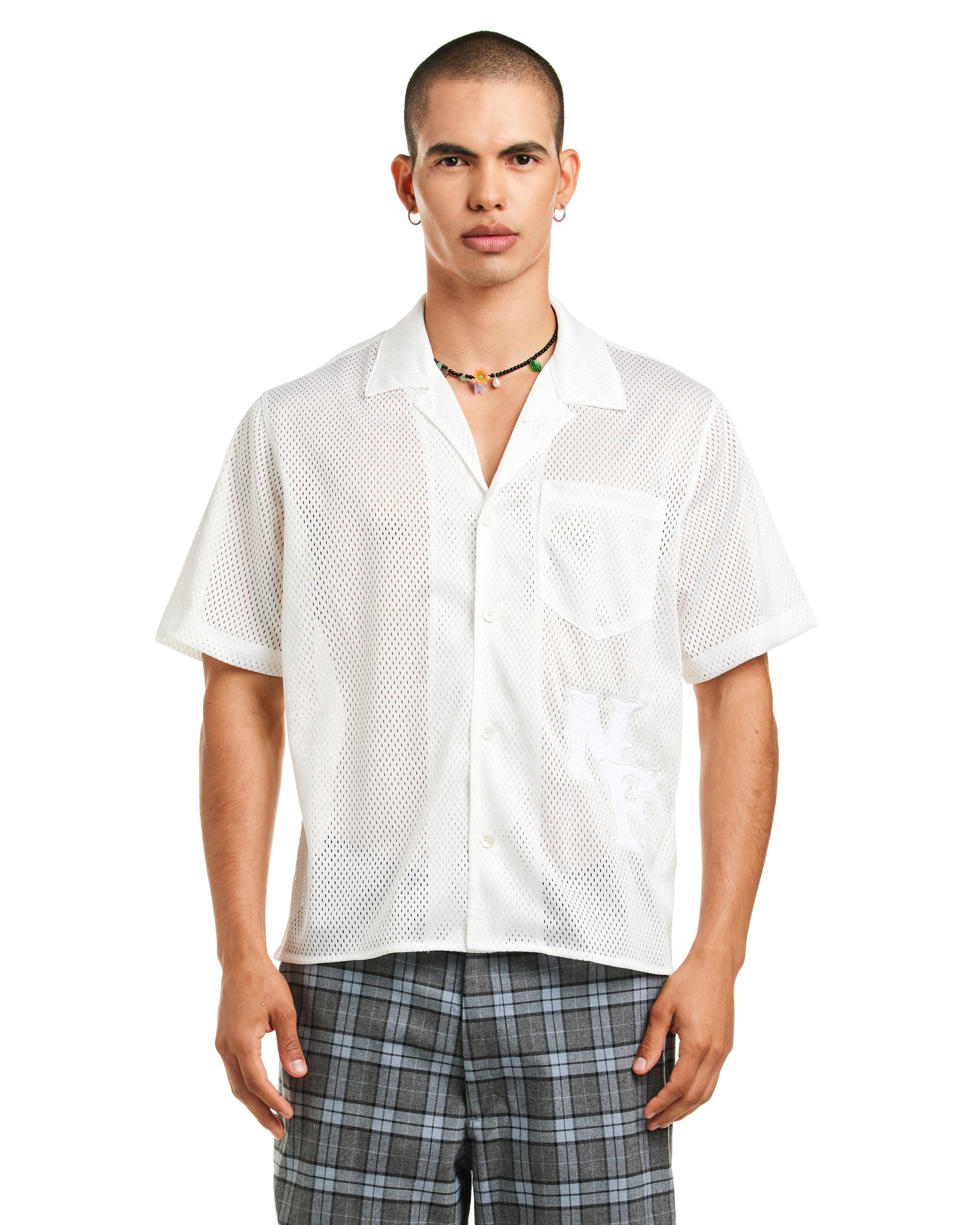 Nostasy mesh button up shirt