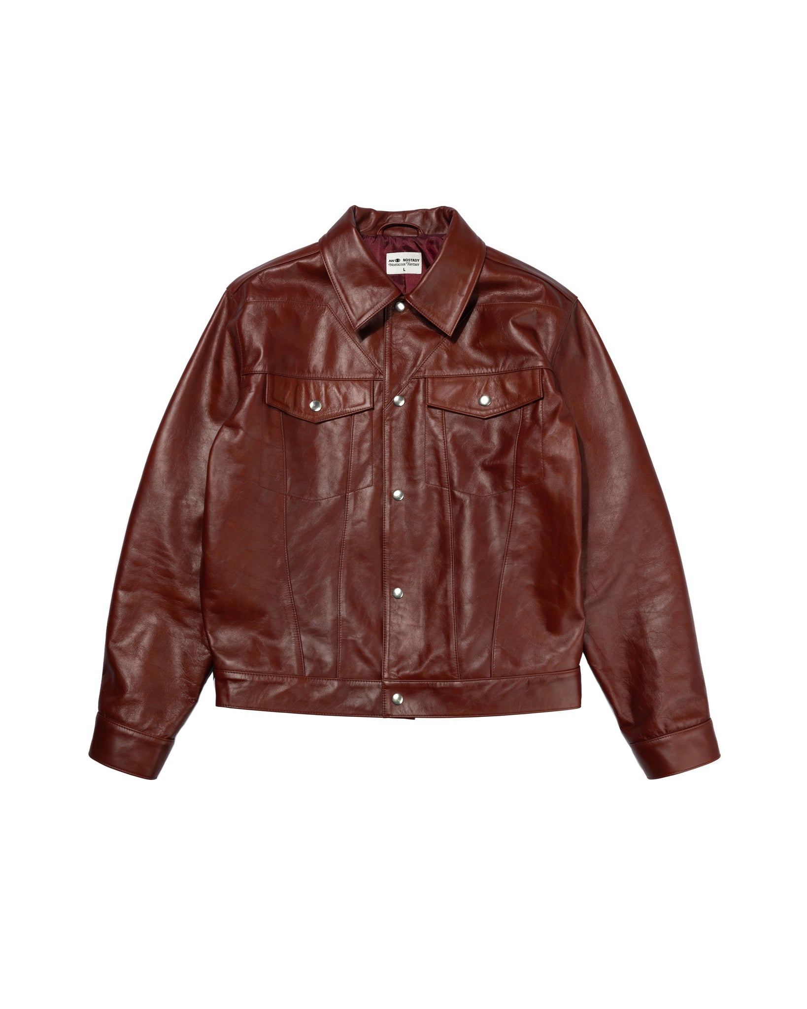STAR LEATHER TRUCKER JACKET