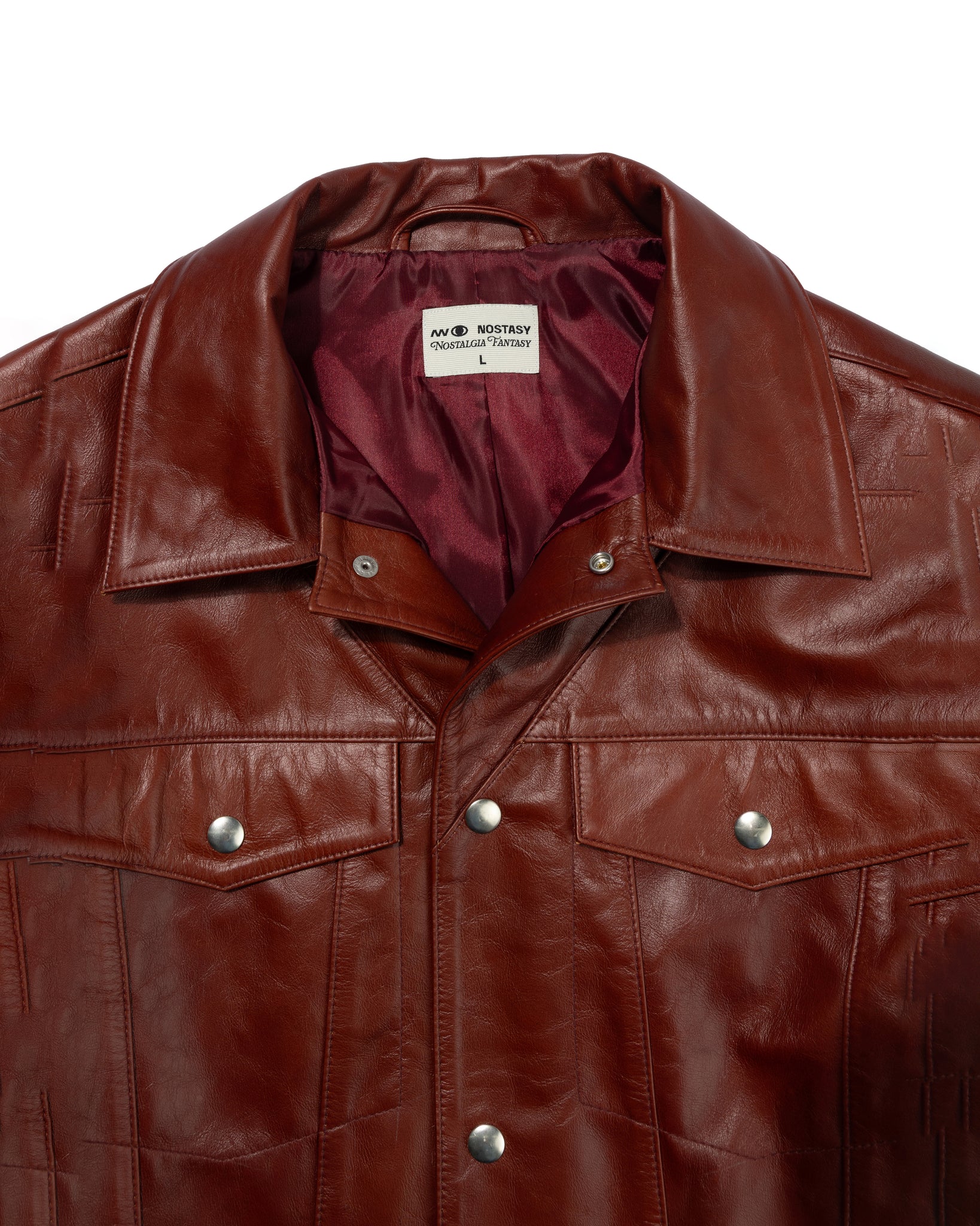 STAR LEATHER TRUCKER JACKET