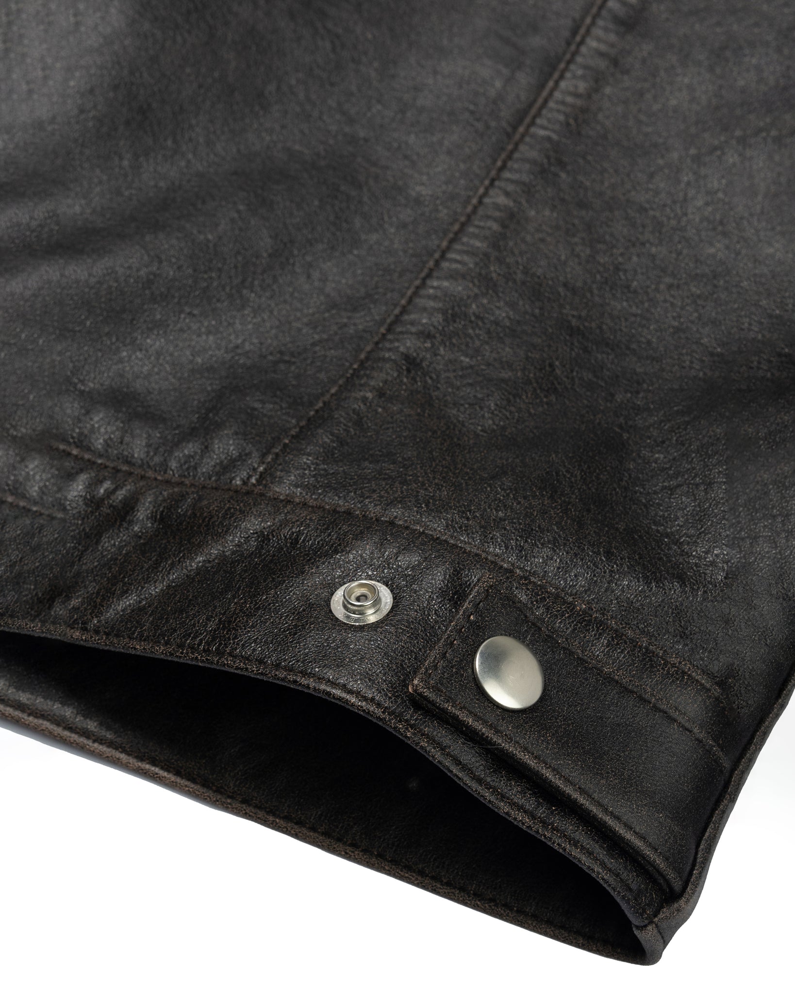 STAR LEATHER TRUCKER JACKET