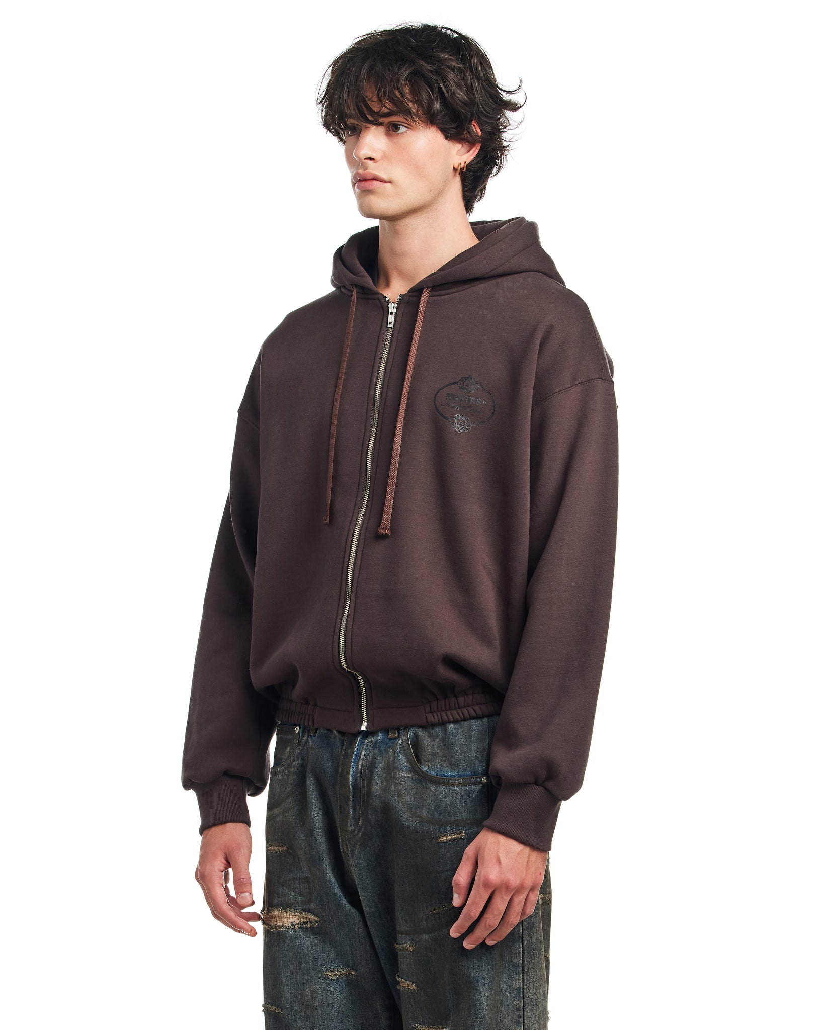 NOSTASY FLORAL HOODED ZIP UP