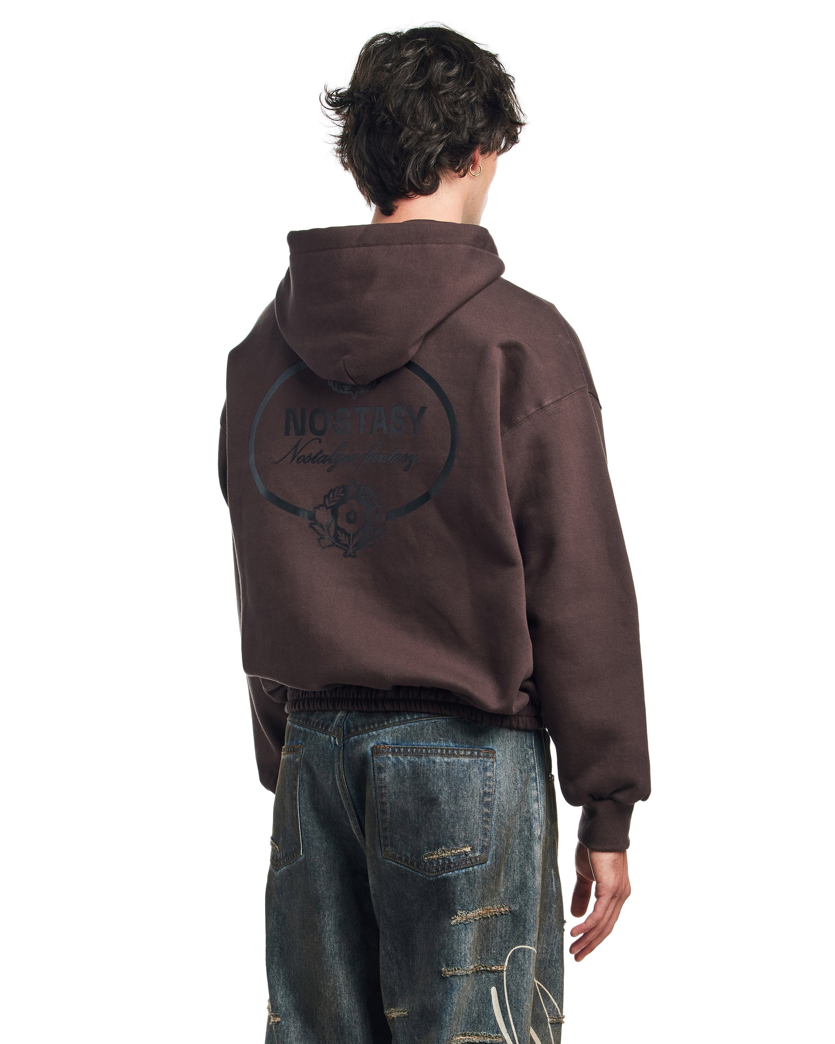 NOSTASY FLORAL HOODED ZIP UP