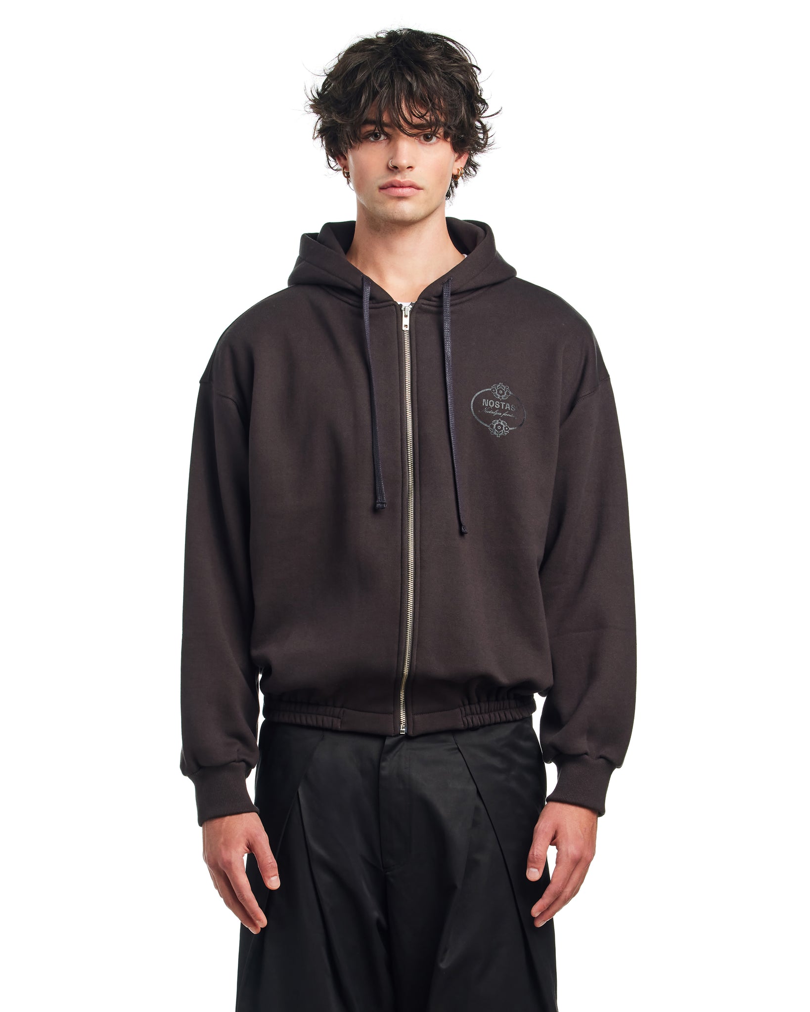 NOSTASY FLORAL HOODED ZIP UP