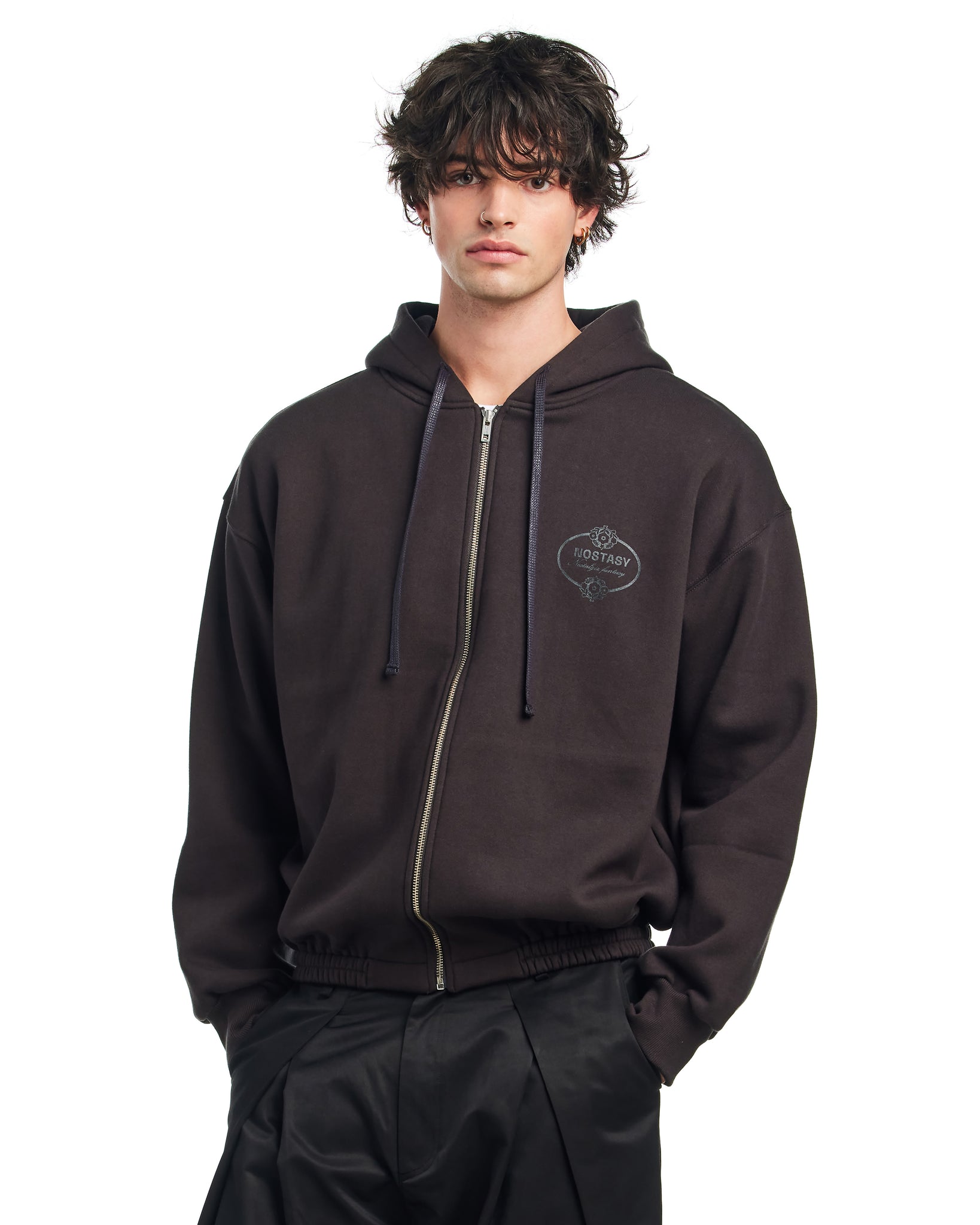 NOSTASY FLORAL HOODED ZIP UP