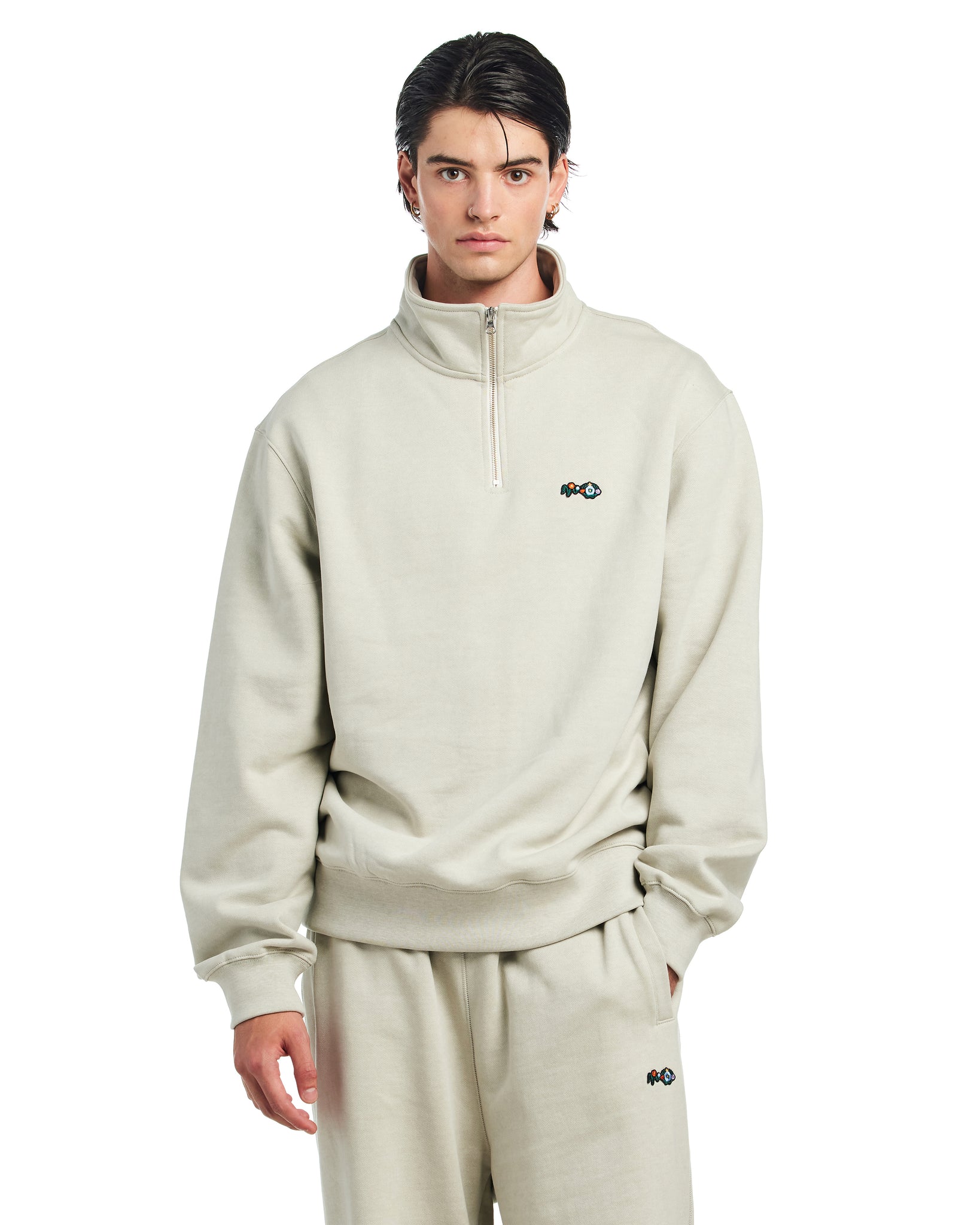 NOSTASY FLORAL ZIP PULLOVER