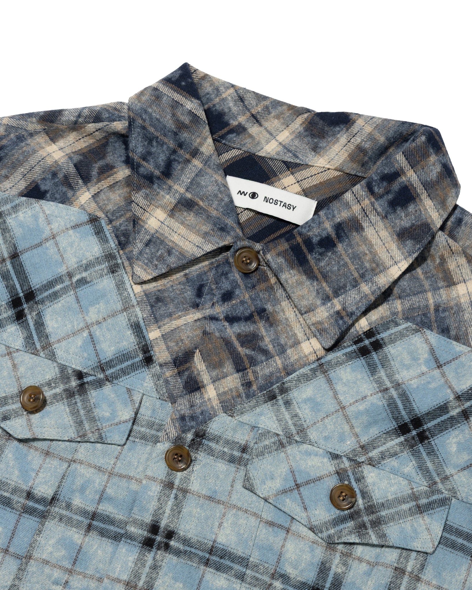 WASHED TARTAN TRUCKER SHIRT JACKET